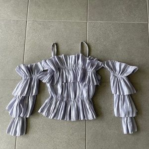 Purple off the shoulder